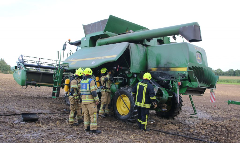 Mähdrescherbrand in Sudhagen