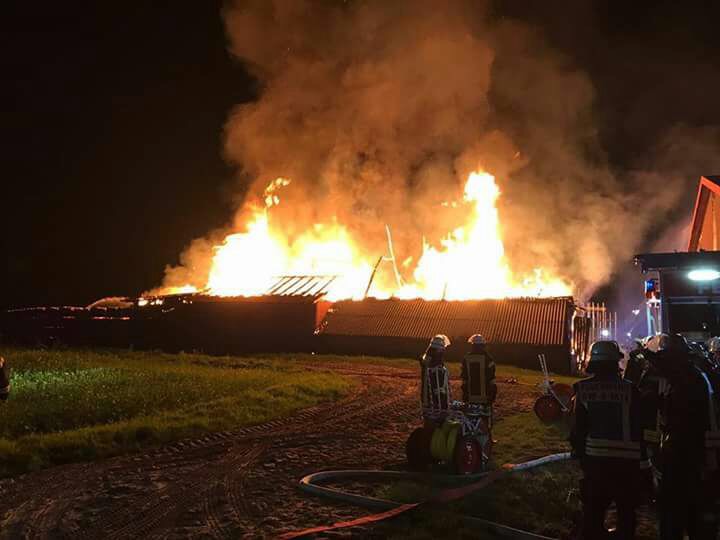 Einsatzunterstützung bei Großbrand in Varensell