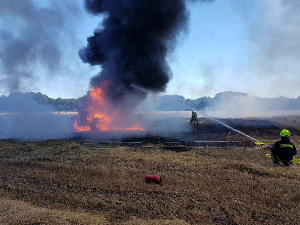 Brand auf Feld in Ostenland