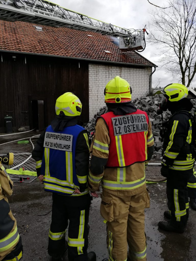 LZ Ostenland unterstützt bei Feuer in Hövelhof