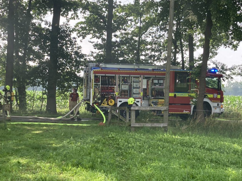 Brand Strohanhänger in Ostenland