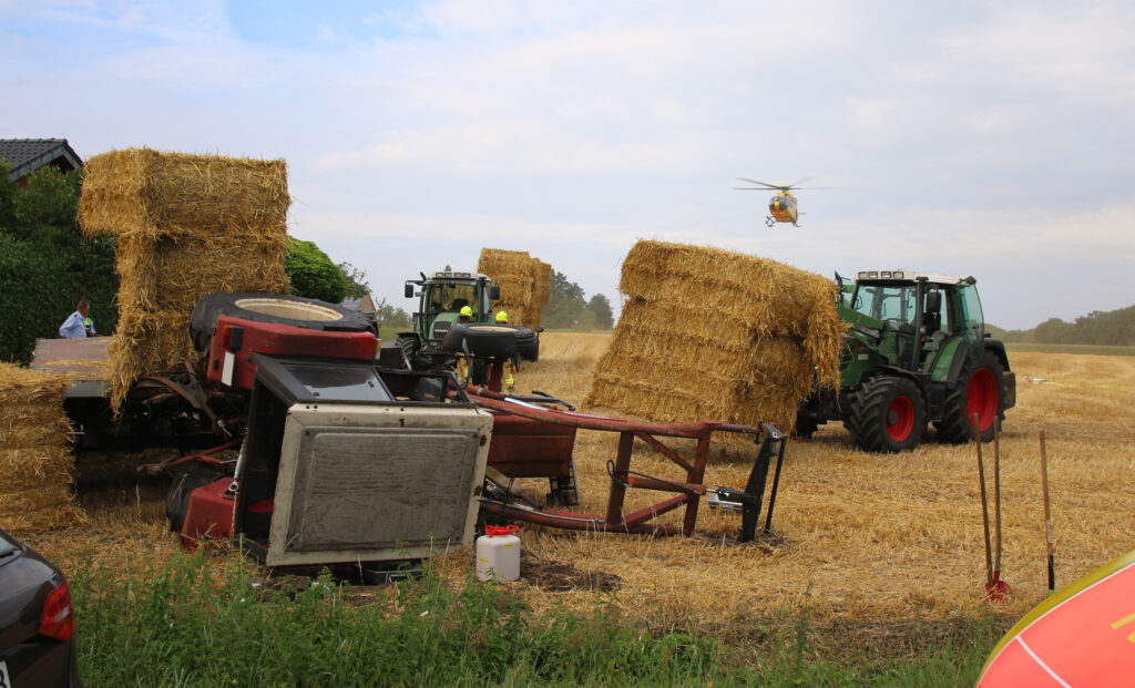 Schwerer Unfall bei Erntearbeiten