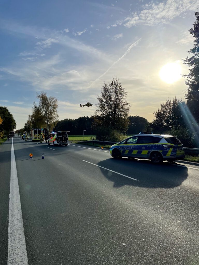 Verkehrsunfall in Delbrück auf B64
