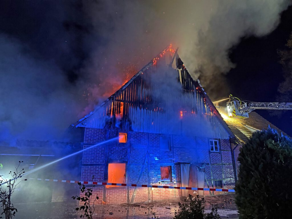 Bauernhofbrand in Delbrück